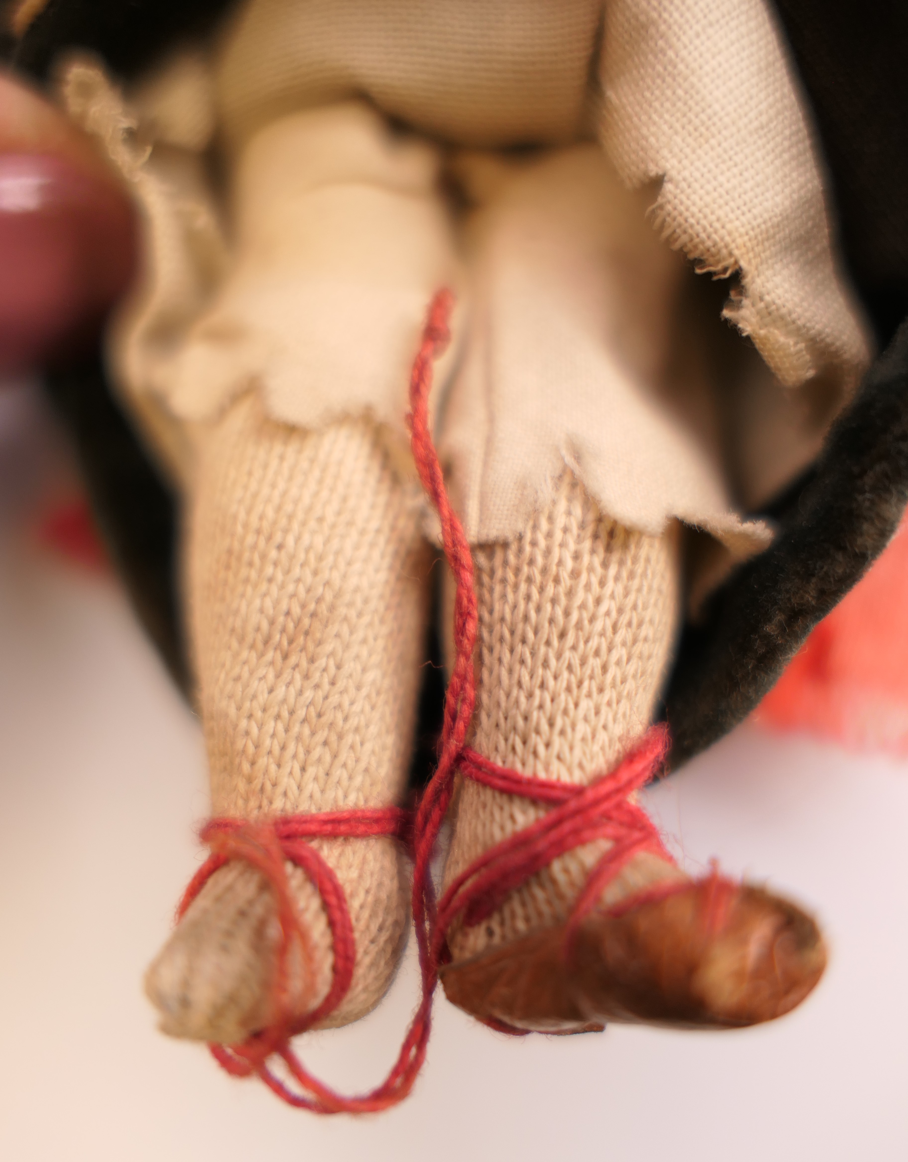 A 19th century miniature bisque headed doll. 13 cm high. - Image 9 of 9