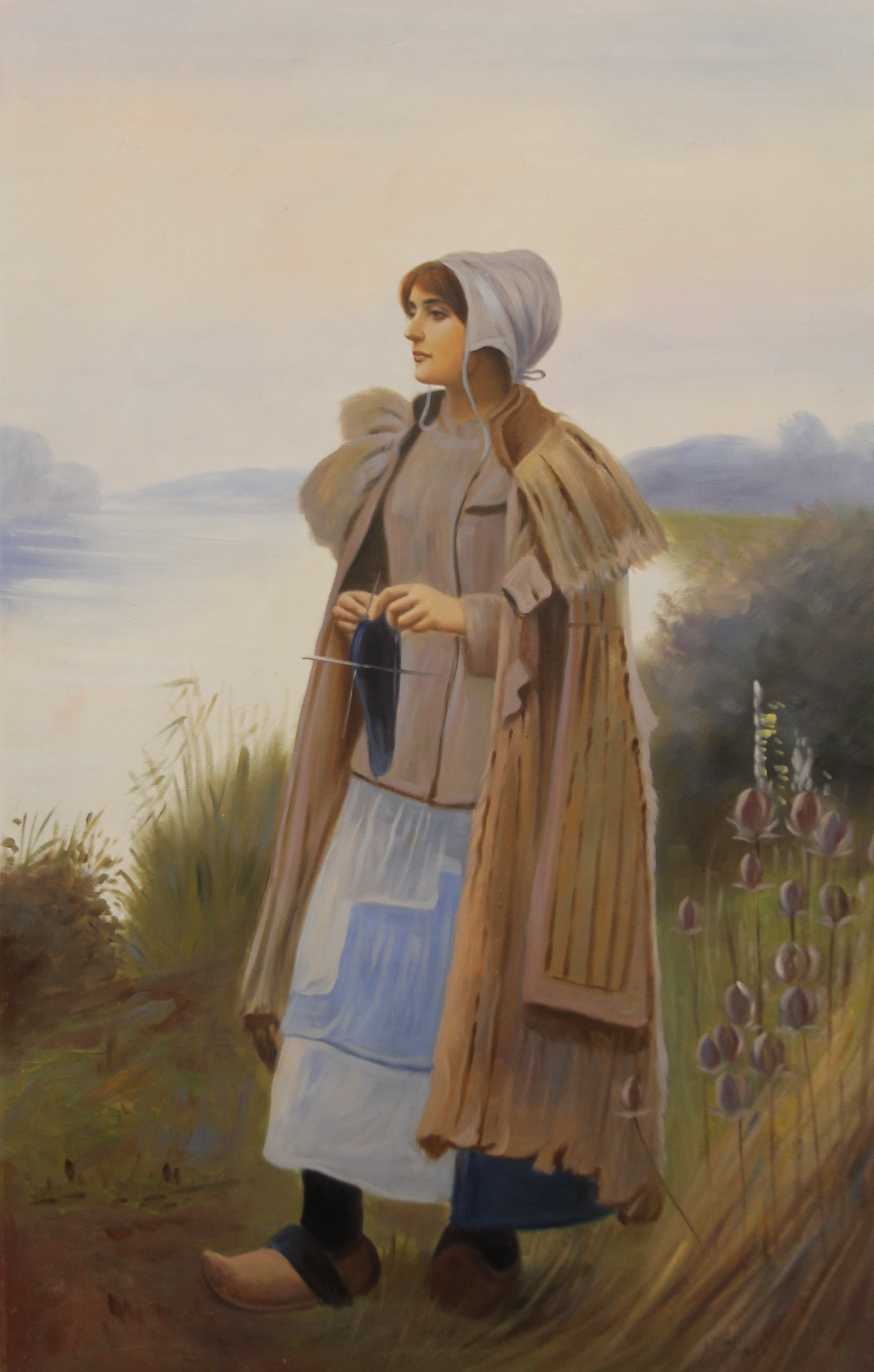 DUTCH SCHOOL (20TH CENTURY), Portrait of a Lady in Traditional Dutch Clothing, oil on canvas,