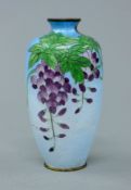 A cloisonne vase. 12 cm high.