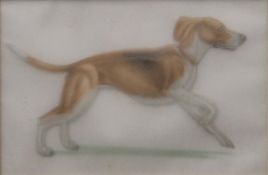 Dog, animation cell for original advertisement illustration, framed and glazed. 19.5 x 13 cm.