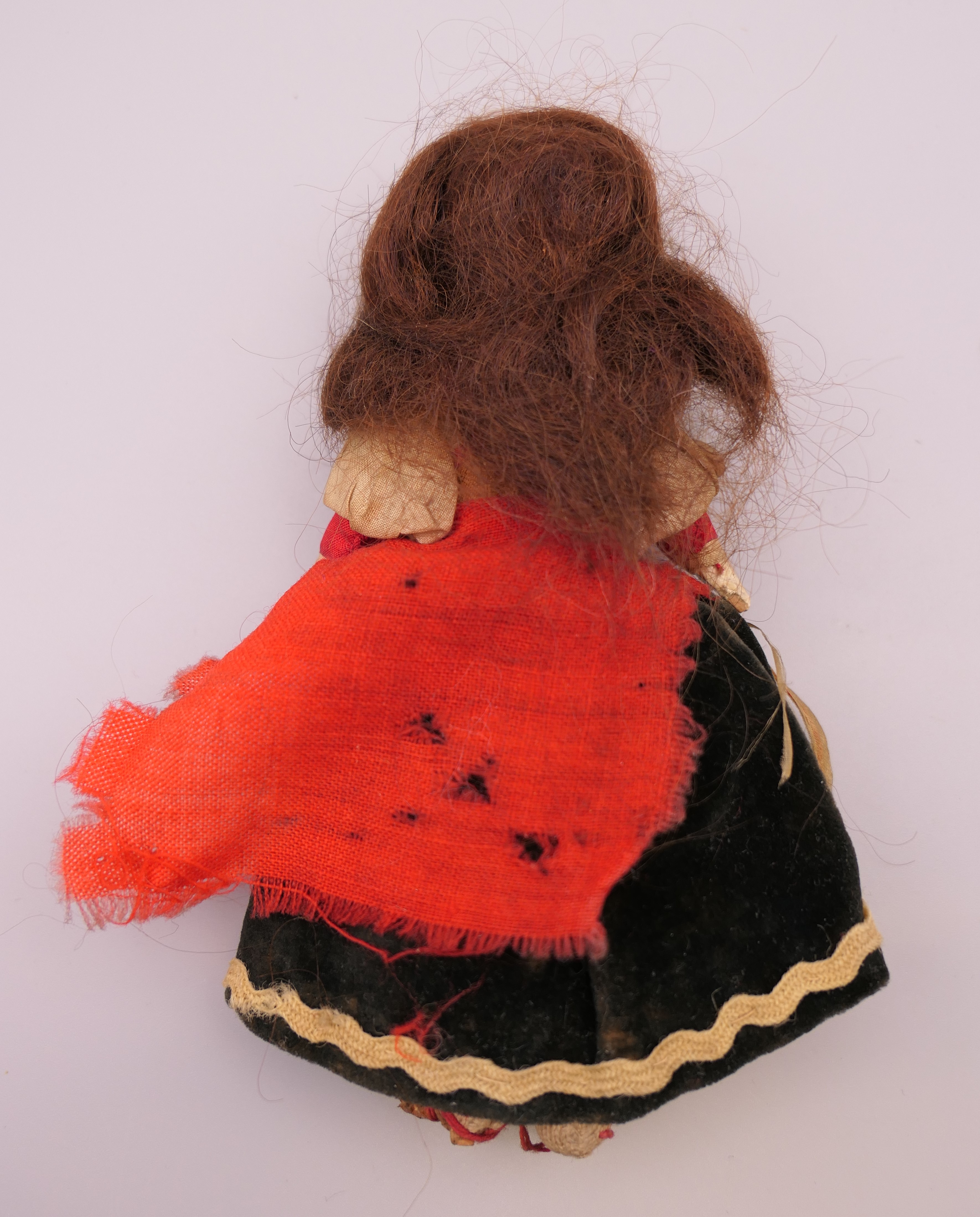 A 19th century miniature bisque headed doll. 13 cm high. - Image 7 of 9