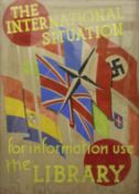 LANCASTER, The International Situation, original artwork for poster, framed and glazed. 54 x 75.