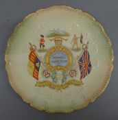 A Boer War Commemorative plate. 24 cm diameter.