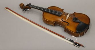 A late 20th century Chinese full size violin,