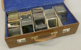 A case containing a large quantity of magic lantern slides.