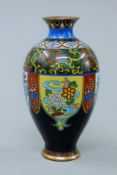 A cloisonne vase. 15 cm high.