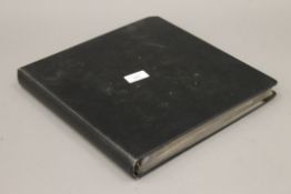 A collection of antique and later documents arranged in an album with translations.