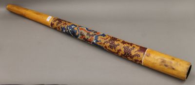 A didgeridoo. 123 cm long.