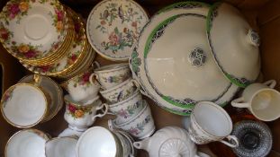 A quantity of ceramics and glass, including Royal Albert Old Country Roses.