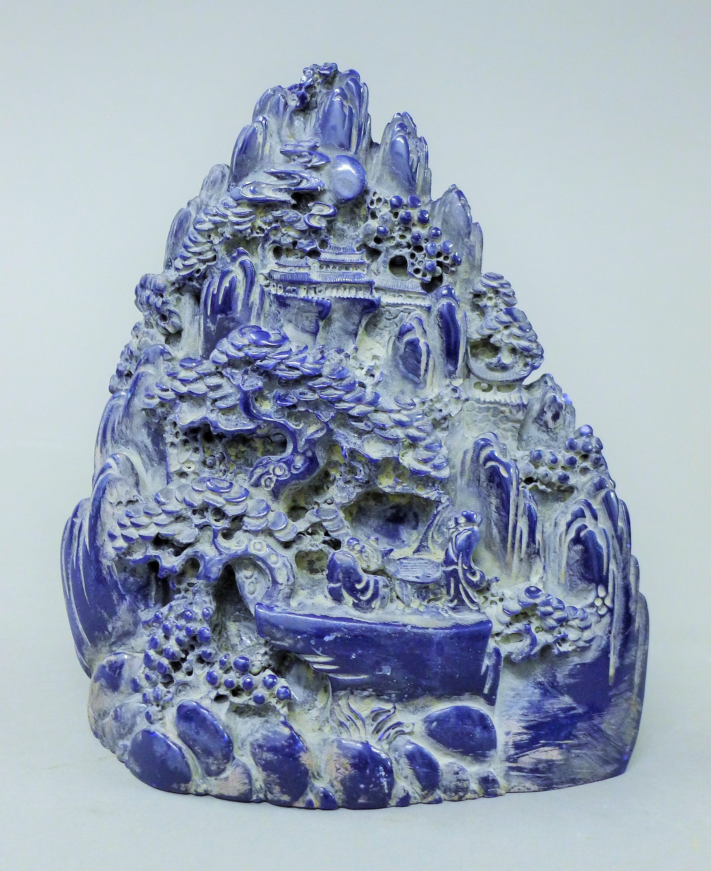 A Chinese model of a boulder carving. 17 cm high.
