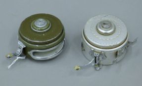 A pair of 1950's Shakespeare Automatic fly reels.