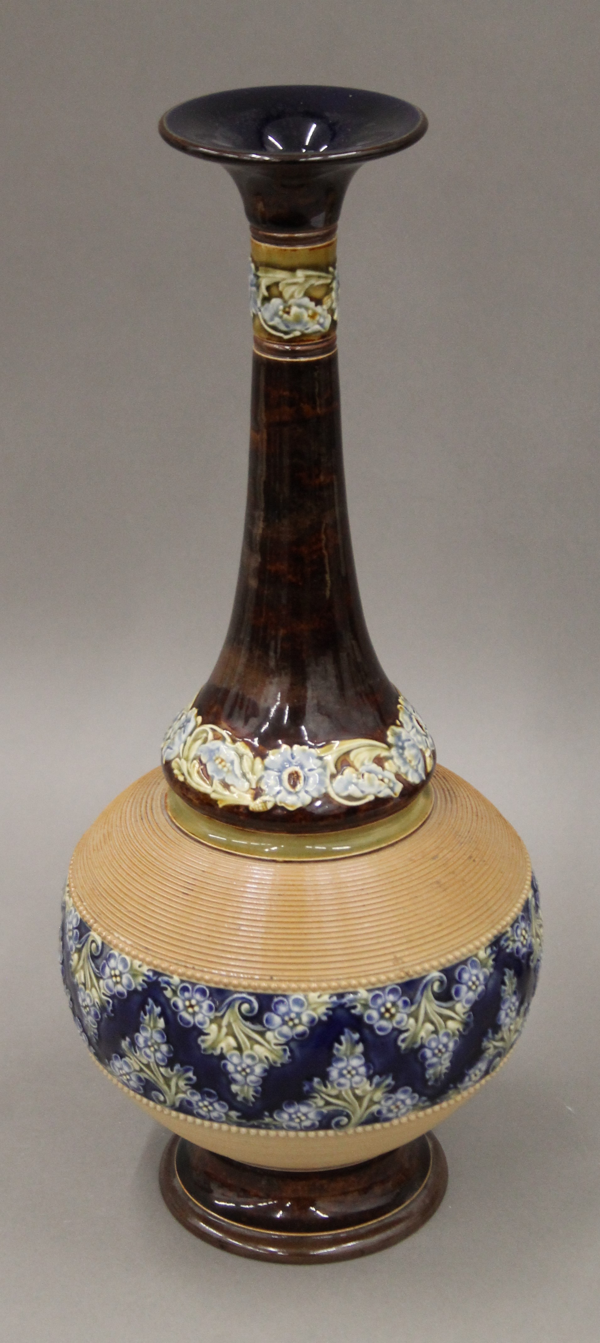 A pair of large Doulton Lambeth vases. 39.5 cm high. - Image 2 of 5