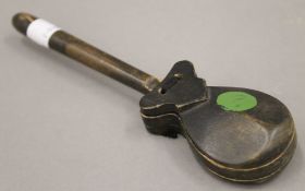 A vintage wooden castanet. 18 cm long.