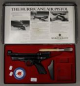 A boxed Webley Hurricane air pistol.