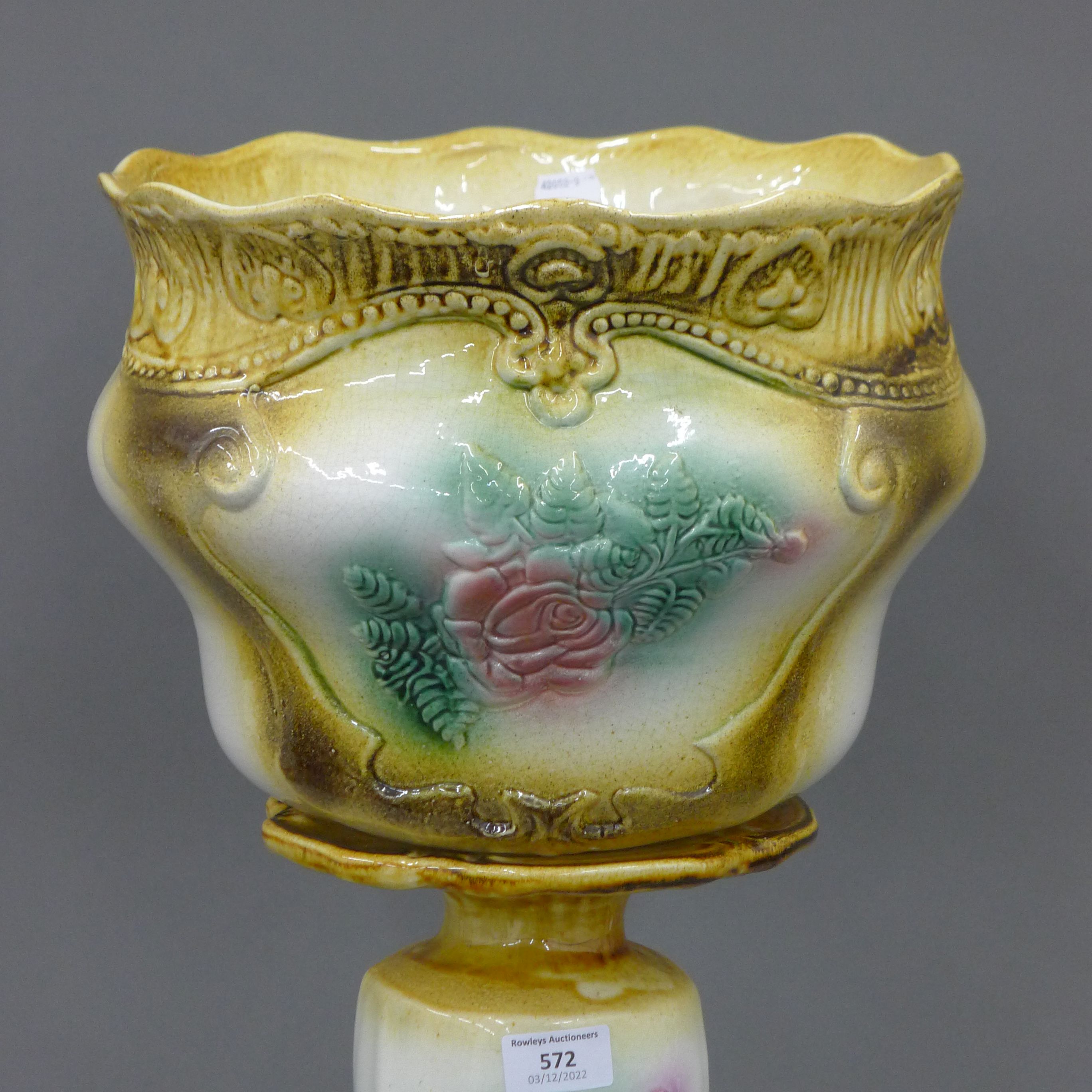 A Victorian jardiniere on stand. 77 cm high overall. - Image 2 of 3