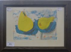 CHLOE CHEESE, Pears, limited edition print, numbered 420/500, framed and glazed. 35 x 26.