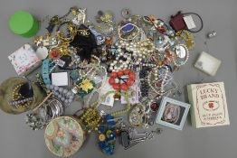 A large quantity of costume jewellery.