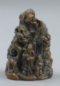 A model of a Chinese mountain carving. 16 cm high.