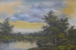 C INNES, Country View, oil on canvas, framed. 90 x 59.5 cm.