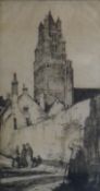JAMES HAMILTON MCKENZIE (1875-1926) Scottish, Church of our Lady, Bruges, etching,
