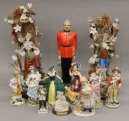 A quantity of Victorian and later porcelain figurines.