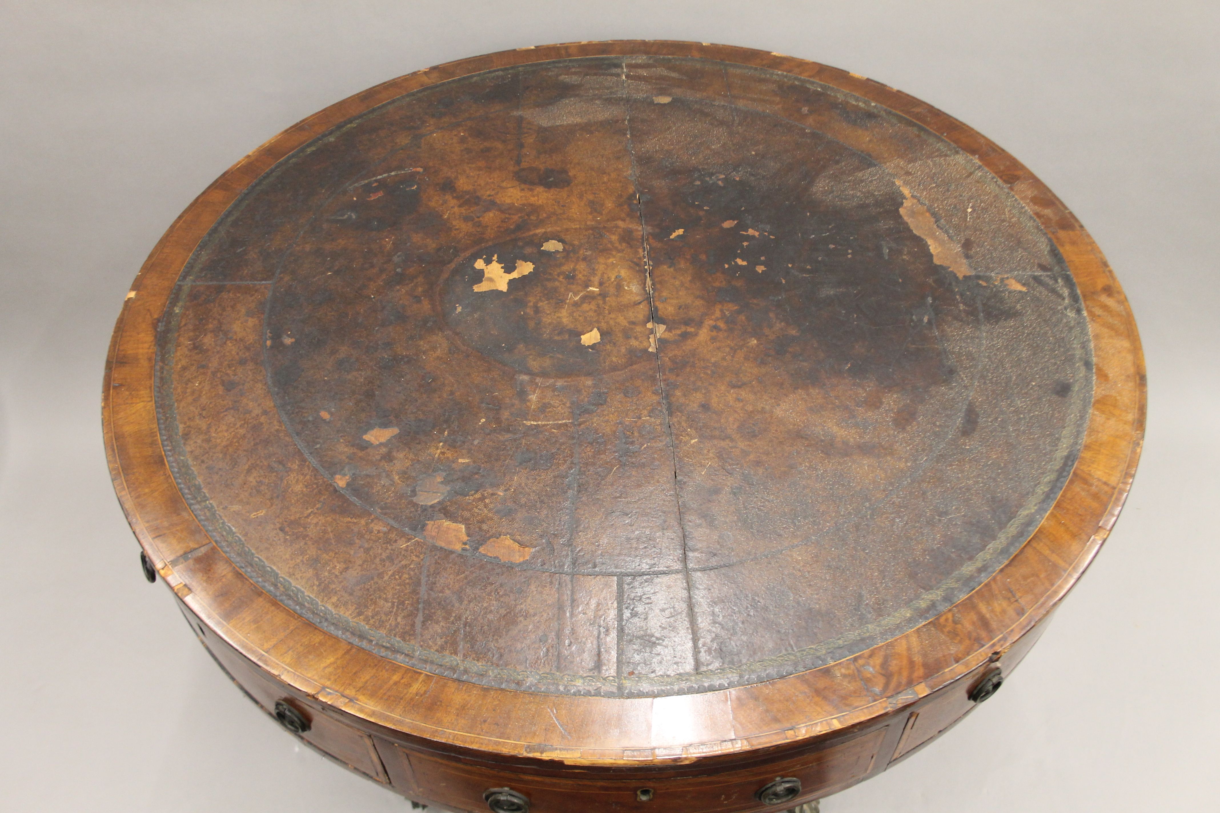 A 19th century mahogany drum table. Approximately 98 cm diameter. - Image 6 of 8