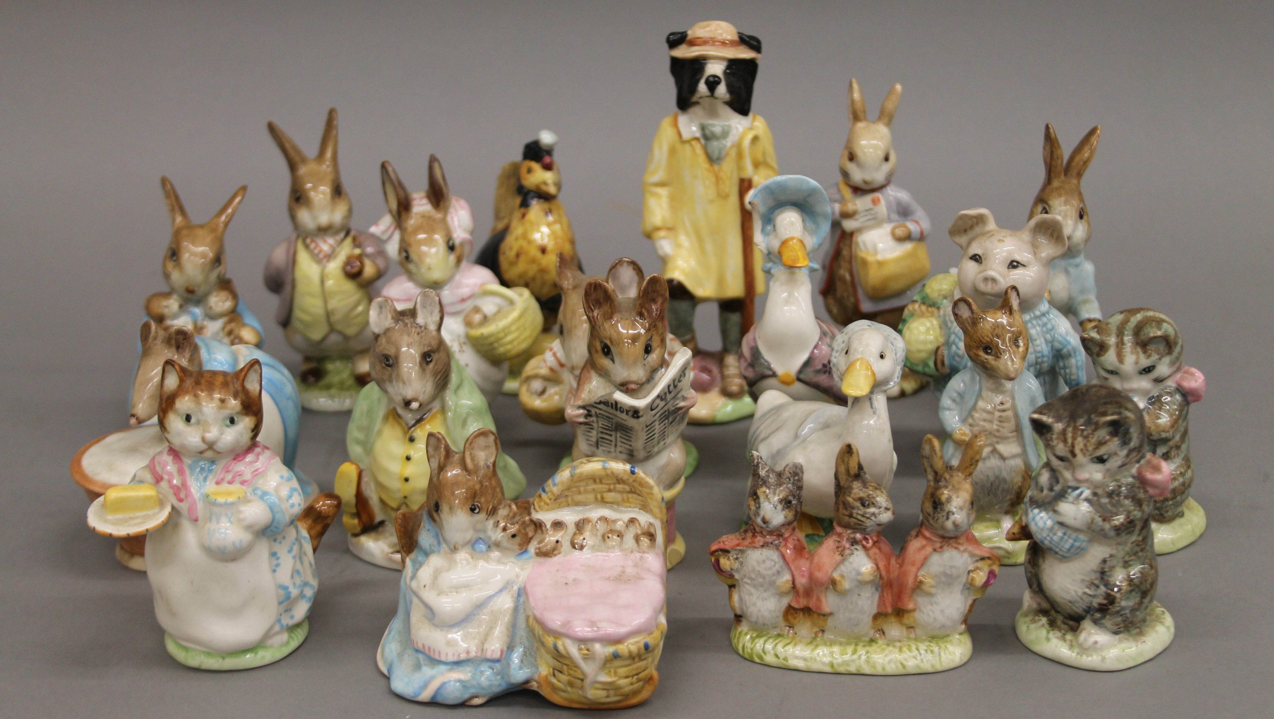 A collection of Beswick Beatrix Potter figures.