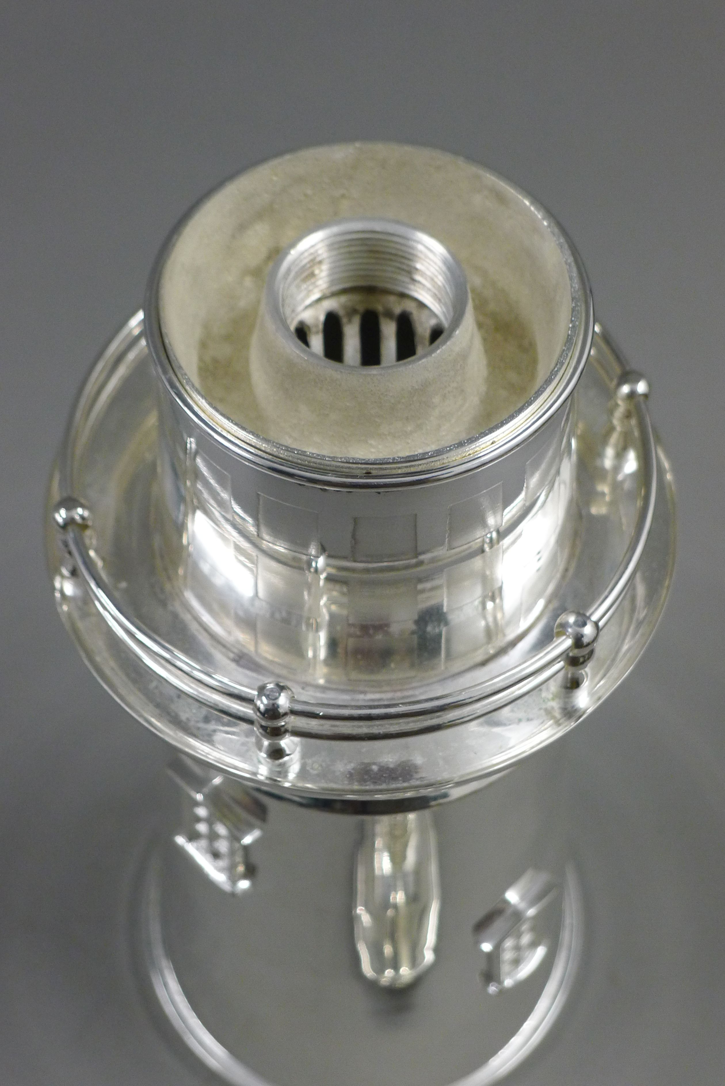 A silver plated cocktail shaker formed as a lighthouse. 34 cm high. - Image 3 of 3
