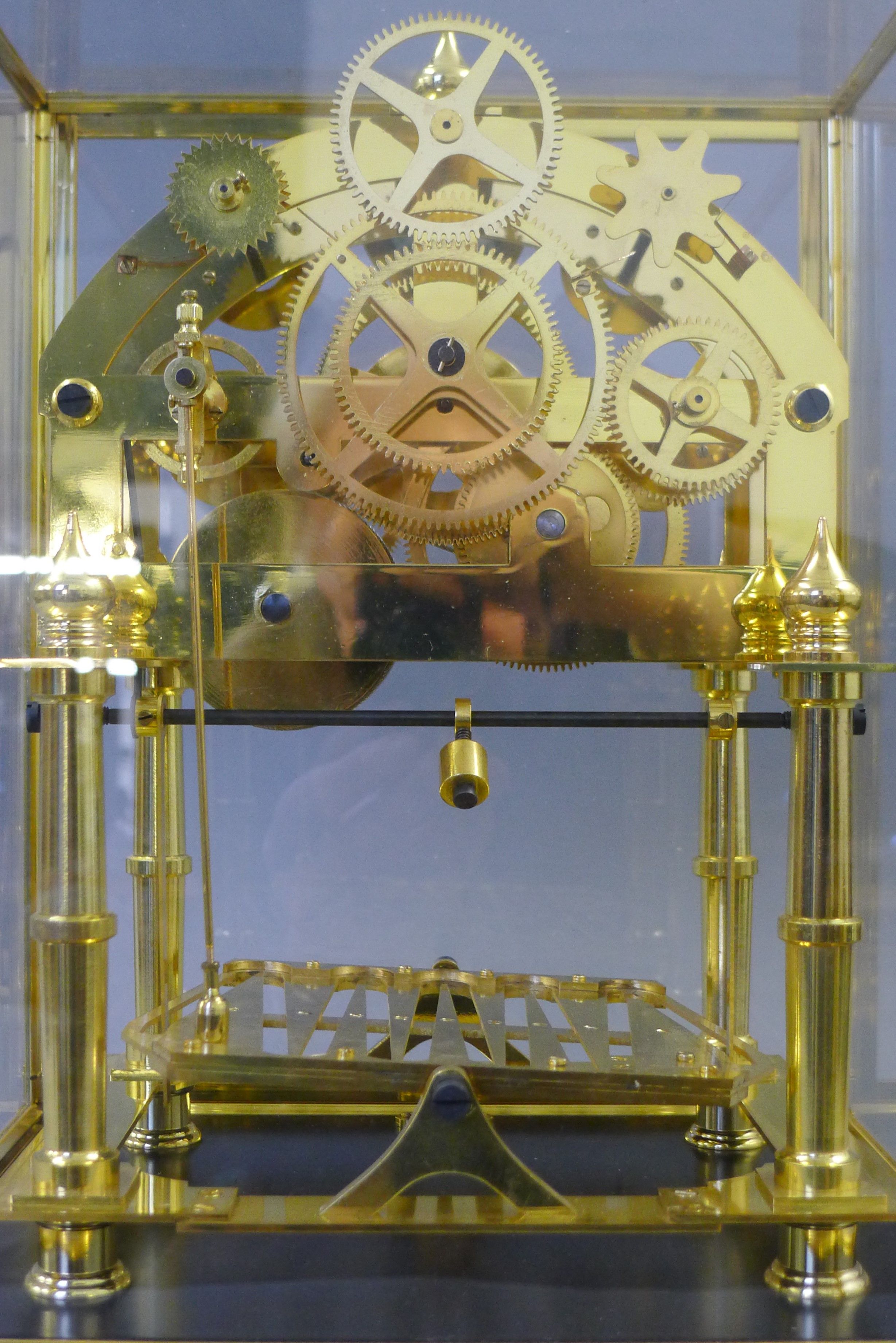 A moon phase congreave clock. 43 cm high. - Image 5 of 5