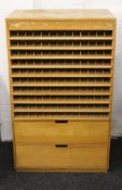 A vintage haberdashery cabinet. 81 cm wide.