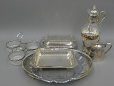 A quantity of silver plate.