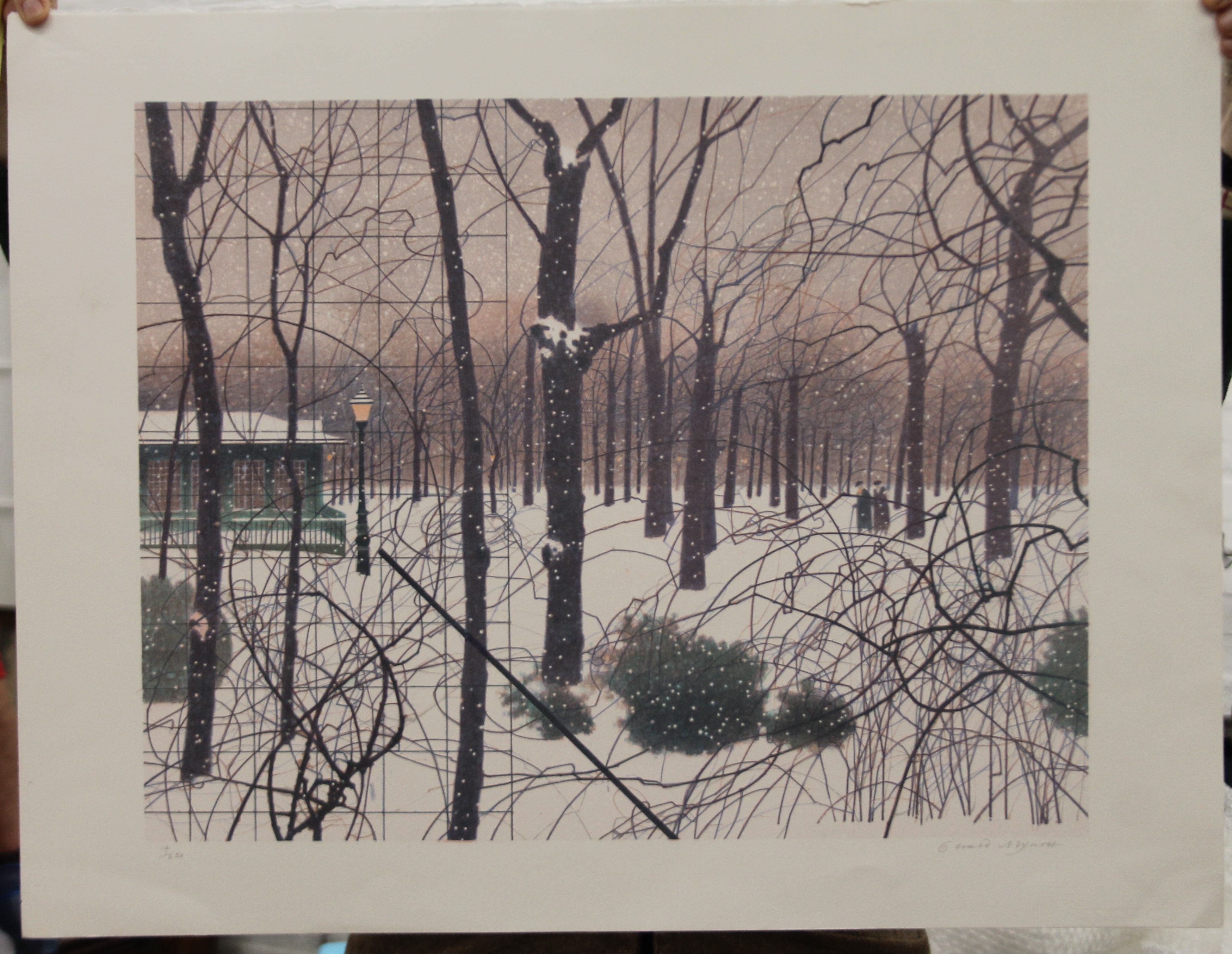 GERALD MYNOTT (born 1957) British, Winter Wood, limited edition print/lithograph, numbered 14/250, - Image 2 of 3