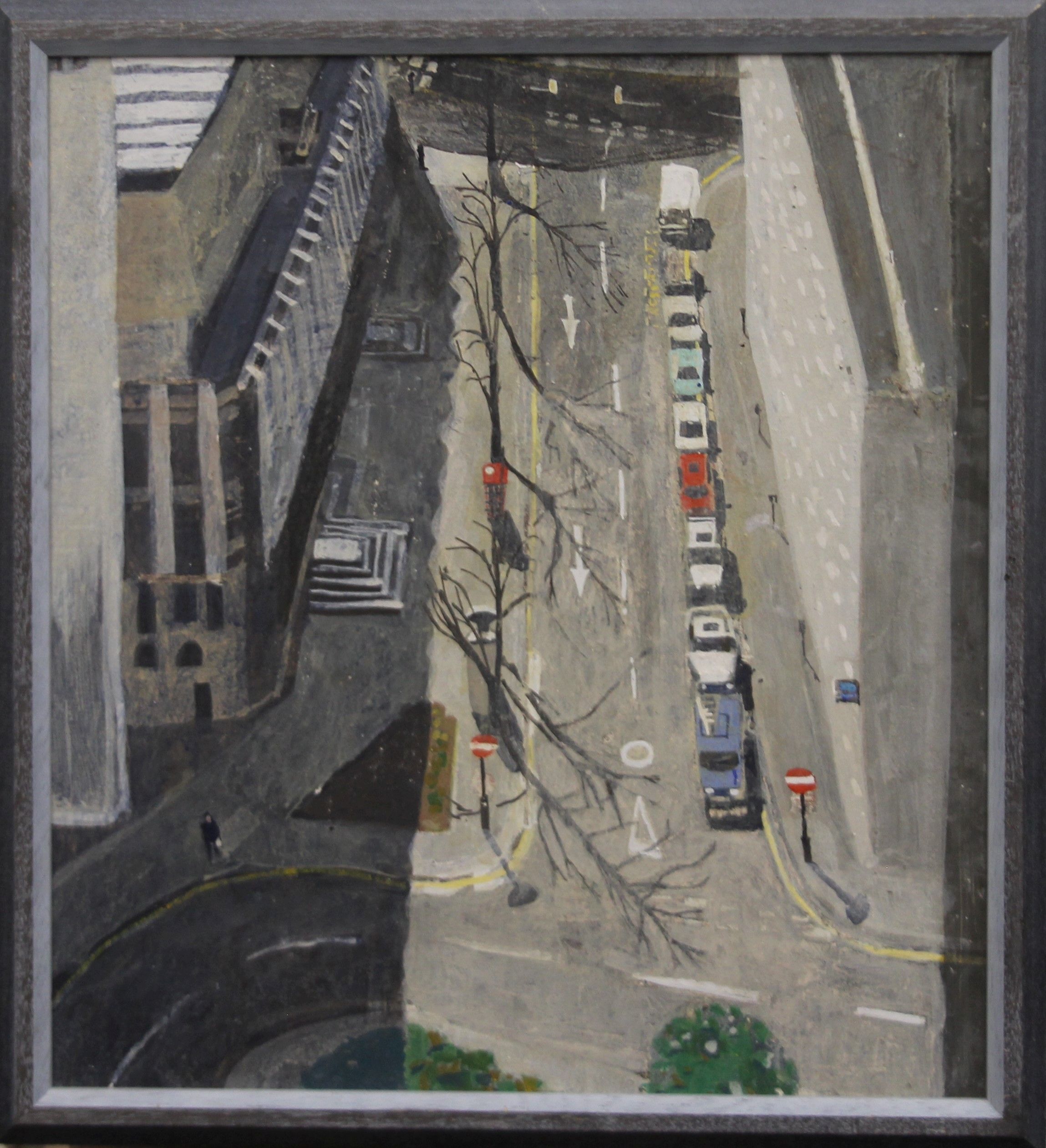 RUTH STAGE (born 1969) British, Aldermanby Street, egg tempera on board, unsigned, framed. 54. - Image 2 of 2