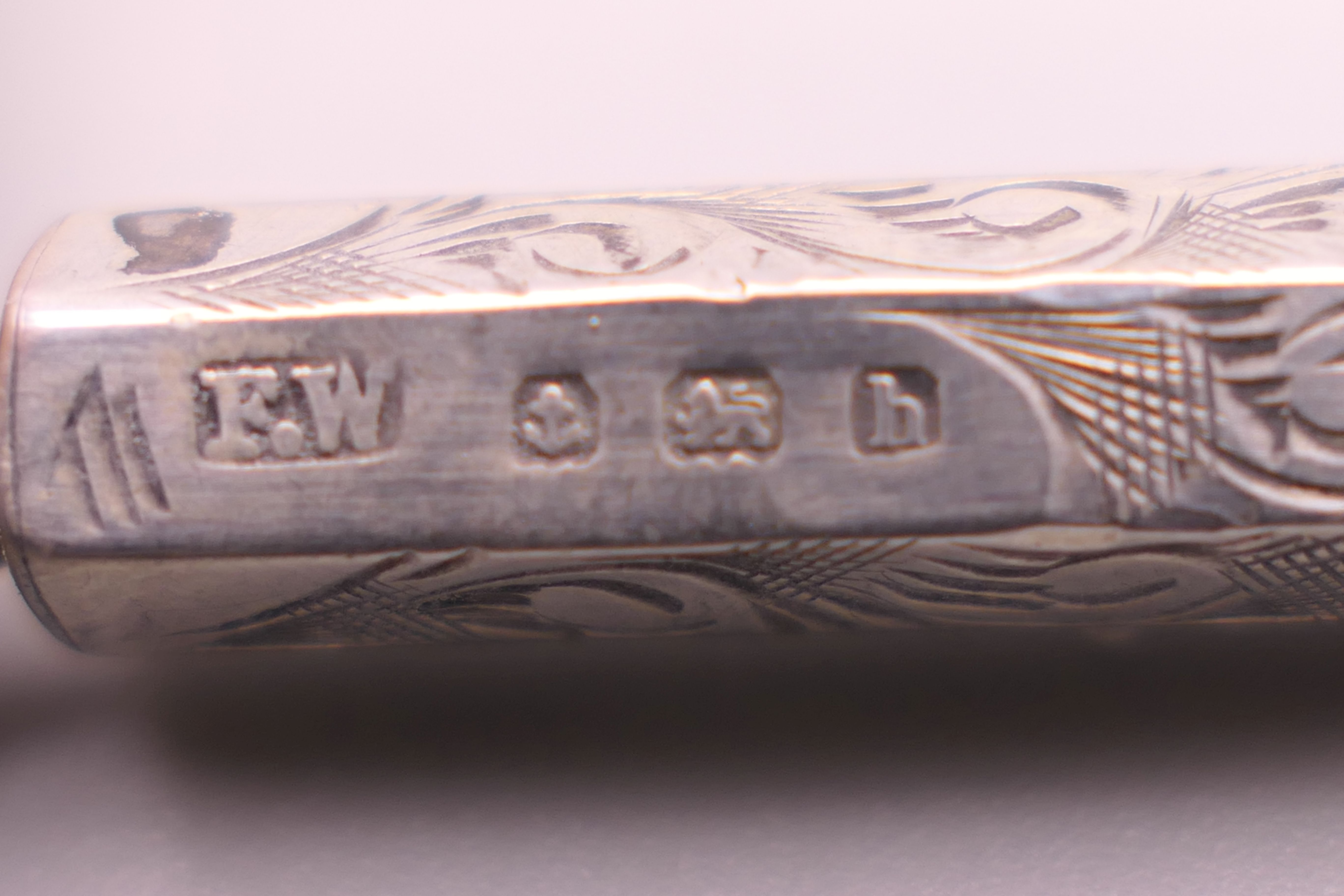 Two vestas, silver penknife, pendants etc. Silver vesta 4 cm high. - Image 12 of 14