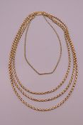 A 9 ct gold necklace. 33.8 grammes.