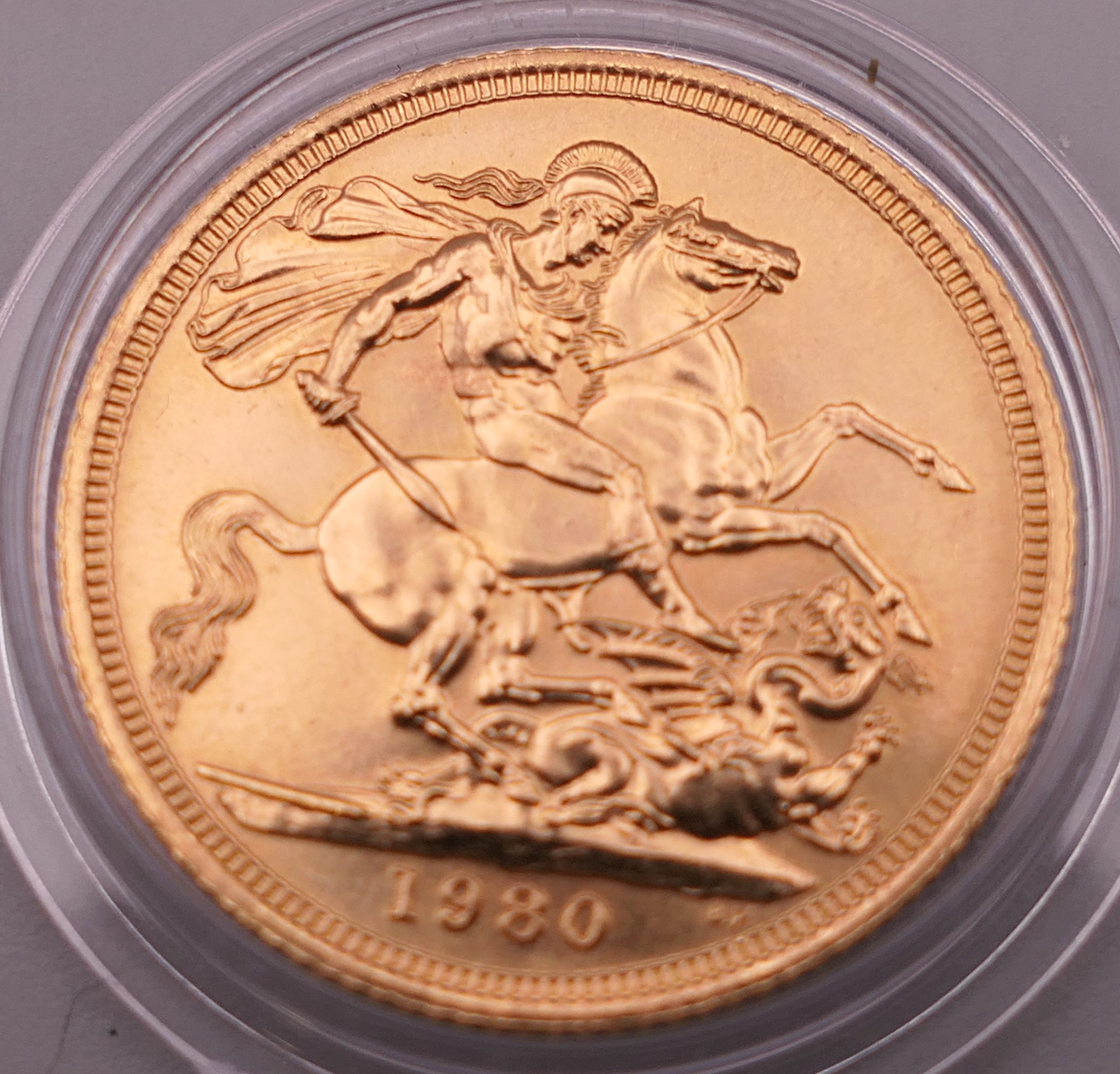 A 1980 gold sovereign. - Image 2 of 2