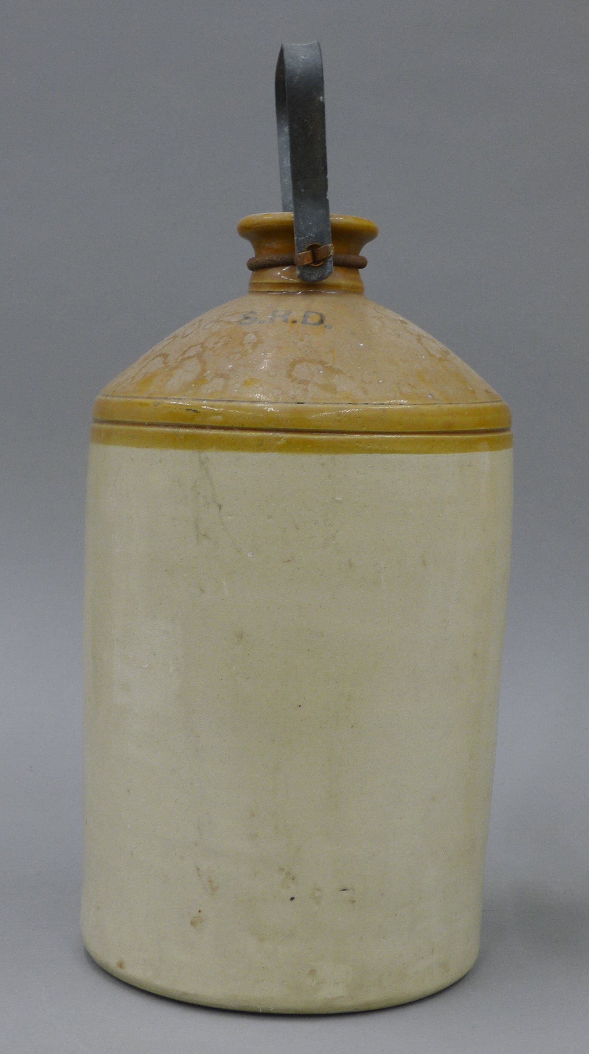 Two stoneware vessels, one for Minister Bros Ipswich. 27 cm high. - Image 5 of 6