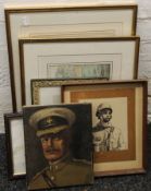 Five various paintings/pictures, pertaining to the military.