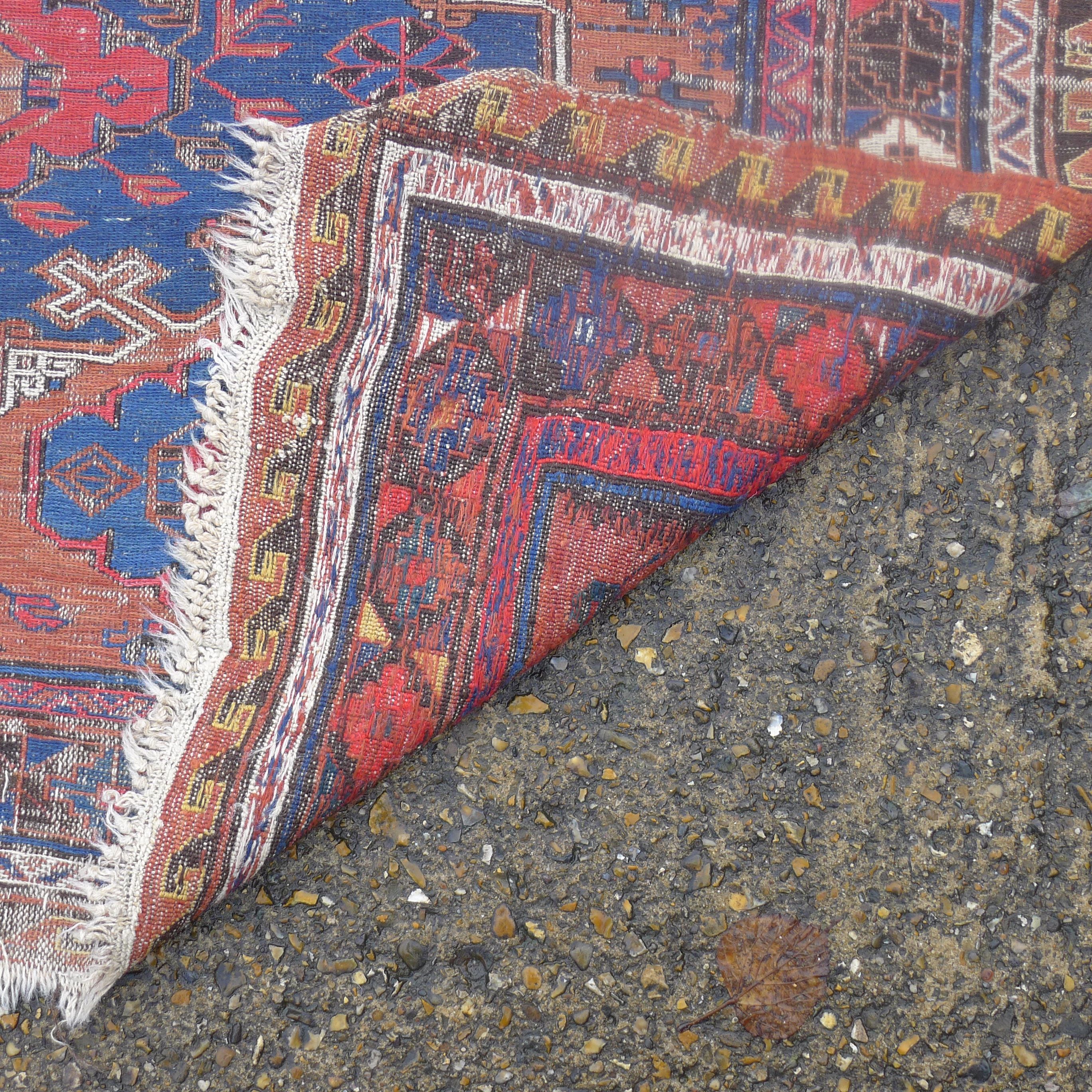 A Sumak Kilim red ground rug. 170 x 124 cm. - Image 3 of 3