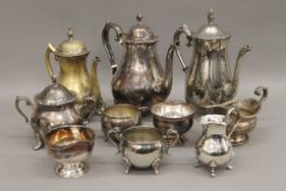 A quantity of silver plate.