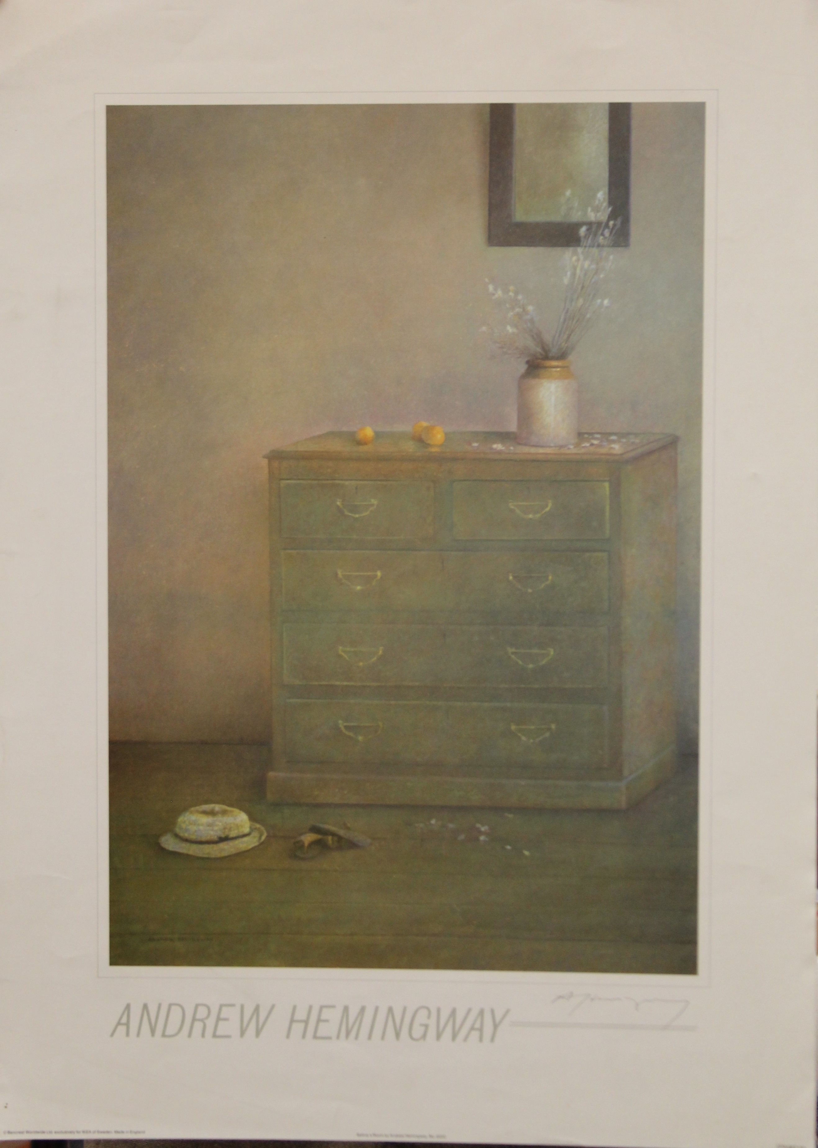 ANDREW HEMMINGWAY (born 1955) British, Selina's Room, print, signed in pencil, unframed. - Image 2 of 3