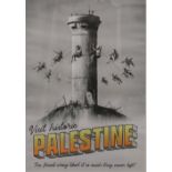 BANKSY (British) (AR), Visit Historic Palestine, print, framed and glazed. 40.5 x 58.5 cm.