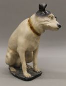 A resin model of HMV's Nipper.