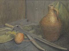 JAN RODNEY, Still Life, oil on board, signed and dated 1963, framed. 58.5 x 42.5 cm.