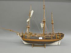 A model galleon. 85 cm long.