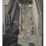 RUTH STAGE (born 1969) British, Aldermanby Street, egg tempera on board, unsigned, framed. 54.