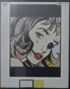 DEATH NYC, Lichtenstein, framed and glazed. 41 x 51.5 cm overall.