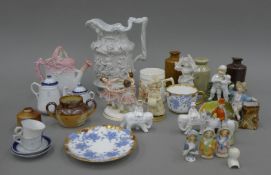 A quantity of Victorian porcelain, etc.