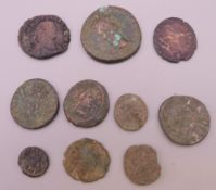 A quantity of antique coins. Largest 3 cm diameter.