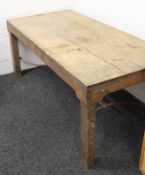 A rustic pine table. 182 cm long x 87 cm wide.